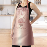 Cupcake Rose Gold Copper Glitter Drips Bakery Chef Apron<br><div class="desc">Here’s a wonderful way to add to the fun of baking. Add extra sparkle to your culinary adventures whenever you wear this elegant, sophisticated, simple, and modern apron. A sparkly, rose gold copper cupcake, script handwritten typography and glitter drips overlay a faux metallic rose gold copper bronze ombre background. Personalise...</div>