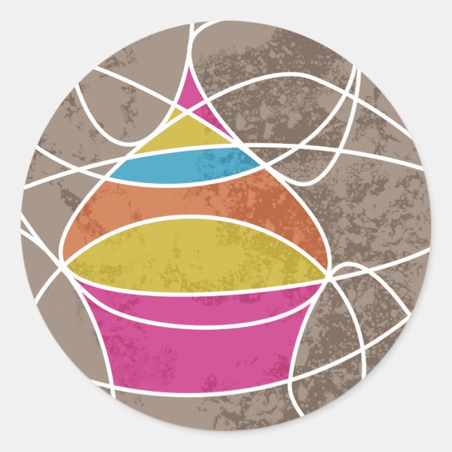 CUPCAKE shapes Classic Round Sticker (Front)