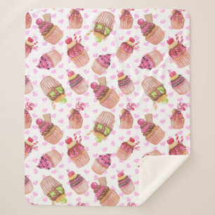 Cupcake Sherpa Blanket