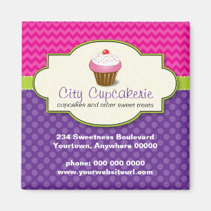 Cupcake Shop Promotional Magnet