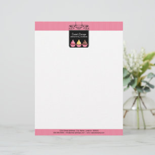 Cupcake Sign Bakery Personalized Letterhead