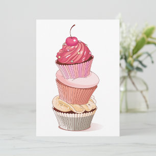 Cupcake Stack Invitations