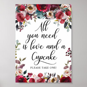 Cupcake Stand Sign Bridal Shower Party