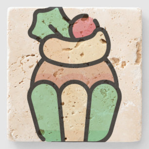cupcake stone coaster