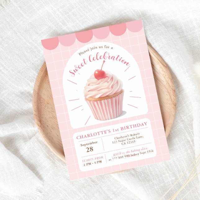 Cupcake Sweet Shop Birthday  Invitation (Creator Uploaded)