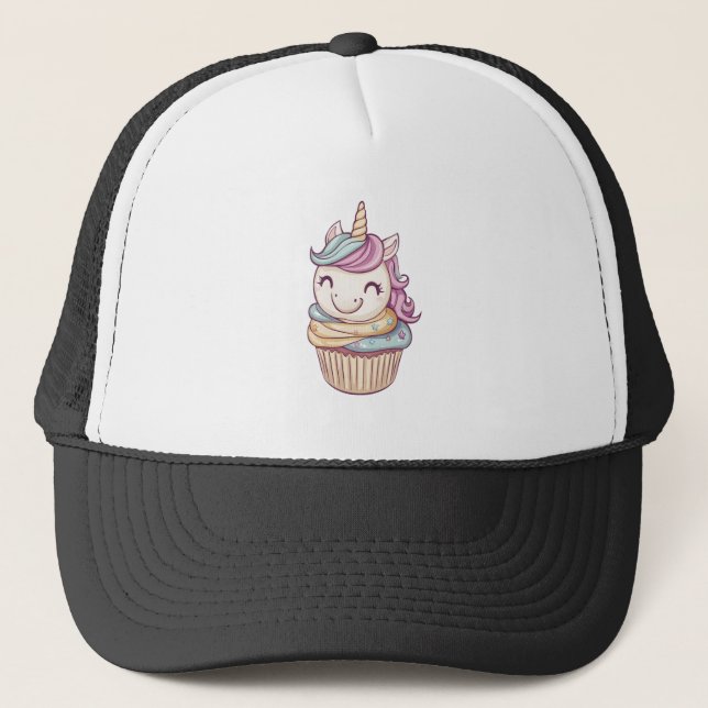 Cupcake Sweet Unicorn (1) Trucker Hat (Front)