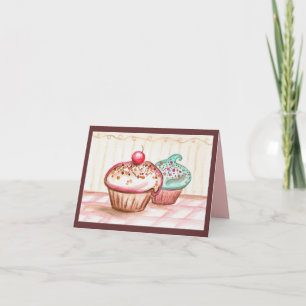 Cupcake Thank You Card