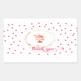 ★  Cupcake thank you Rectangular Sticker
