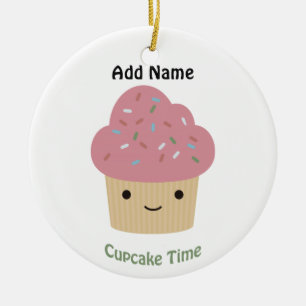 Cupcake Time! Cute Pink Cupcake Ceramic Tree Decoration