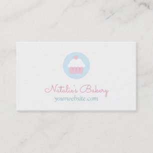 Cupcake Tiny Heart Pastry Bakery Business Cards