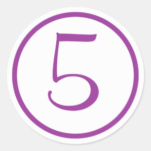 Cupcake Topper Sticker with Number