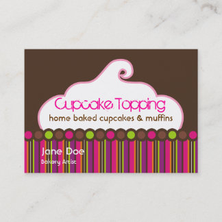 Cupcake Topping Retro Business Cards