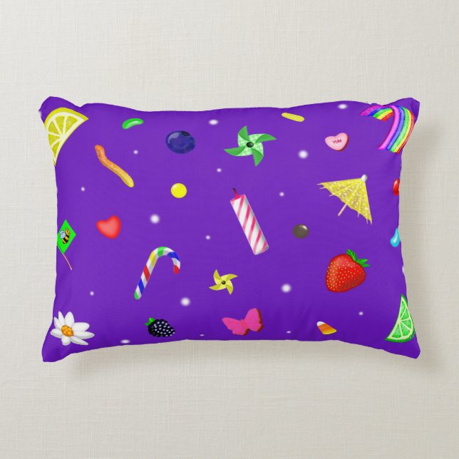 Cupcake Toppings Galore Accent Pillow (Front)