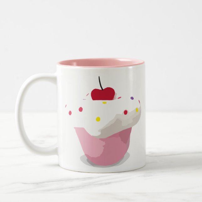 Cupcake Two-Tone Coffee Mug (Left)
