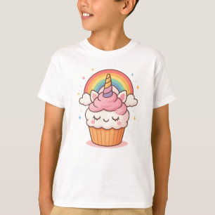 Cupcake Unicorn – Cute Kawaii Rainbow Dessert T-Shirt