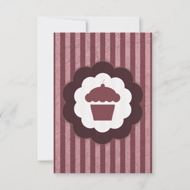 cupcake vintage invitation (Front)