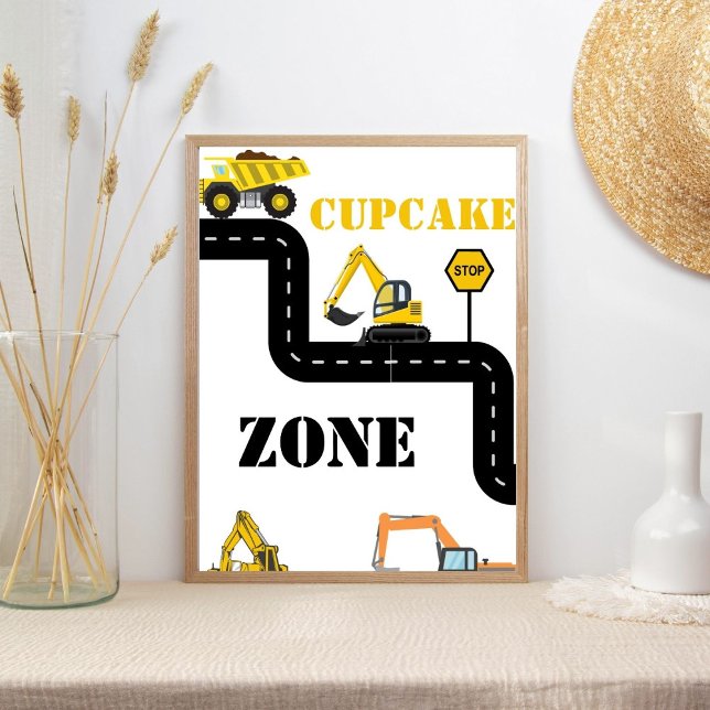 Cupcake Zone Construction Dump Truck Party  Poster (Creator Uploaded)