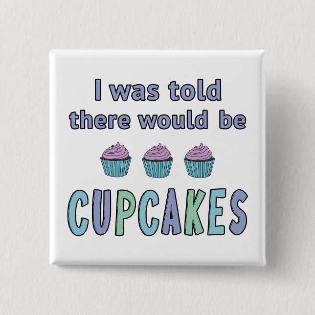 Cupcakes 15 Cm Square Badge (Front)