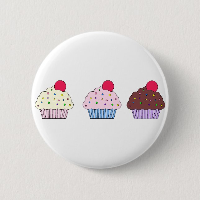 Cupcakes 6 Cm Round Badge (Front)