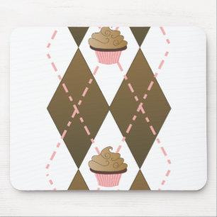 Cupcakes and Argyle Mouse Pad