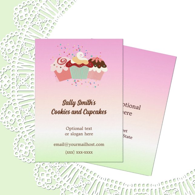 Cupcakes and Cookies Baking Business Card (Creator Uploaded)
