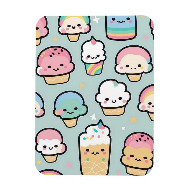 Cupcakes and Ice Cream Magnet (Vertical)