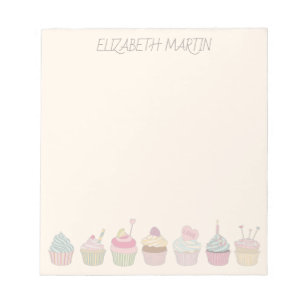 Cupcakes and Name Notepad