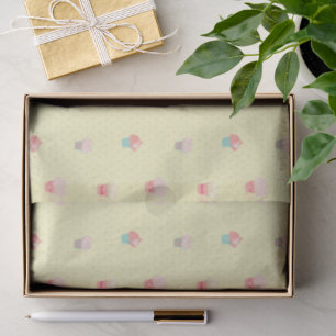 Cupcakes and Polka Dot Cute Pattern Pastel Tissue Paper