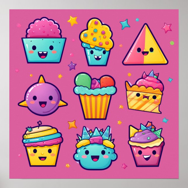 Cupcakes and sweet treats poster (Front)