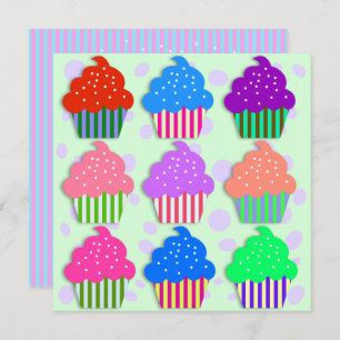 Cupcakes Birthday Party Invitation Template