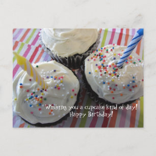 Cupcakes Birthday Wishes Postcard