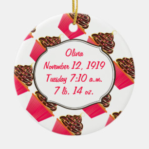 Cupcakes Ceramic Tree Decoration