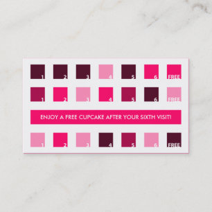 CUPCAKES customer appreciation (mod squares) Loyalty Card