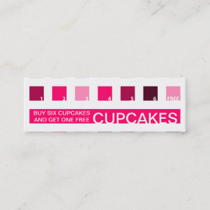 CUPCAKES customer appreciation (mod squares) Loyalty Card
