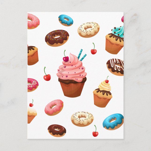 Cupcakes Doughnuts Postcard (Front)