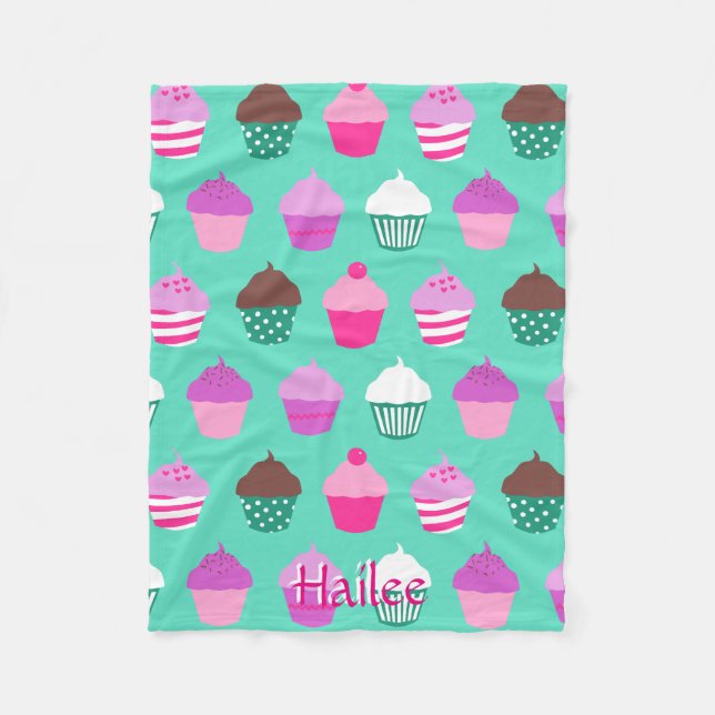 Cupcakes fleece blacket blanket (Front)