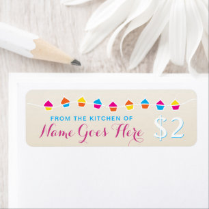 CUPCAKES from the kitchen of pricetags Return Address Label