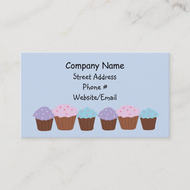 Cupcakes in a Row Business Card (Front)