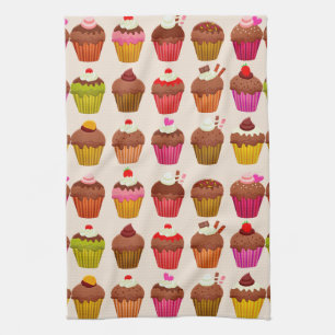 cupcakes kitchen towel