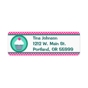 Cupcakes label return address label