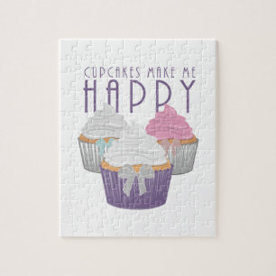 Cupcakes Make Me Happy Jigsaw Puzzle