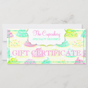 Cupcakes N Sprinkles Custom Gift Certificate