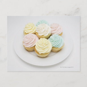 Cupcakes on White Plate Postcard