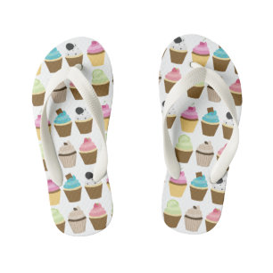 Cupcakes Pattern Kid's Thongs