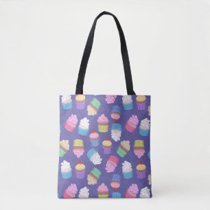 Cupcakes pattern tote bag