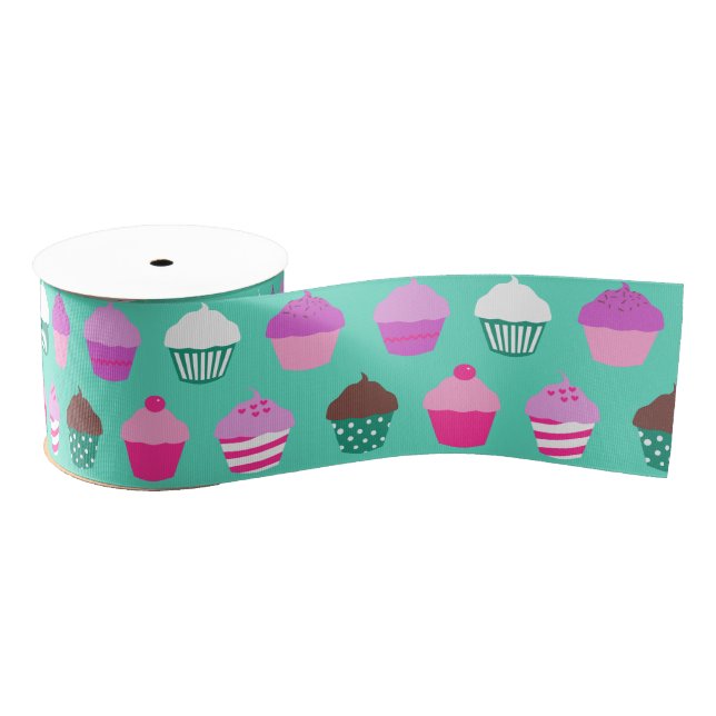 Cupcakes ribbon grosgrain ribbon (Spool)