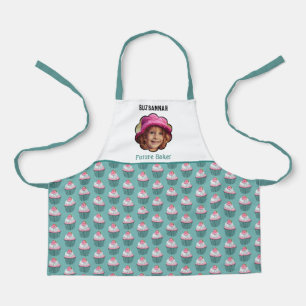 Cupcakes Scalloped Custom Photo Template Name Apron