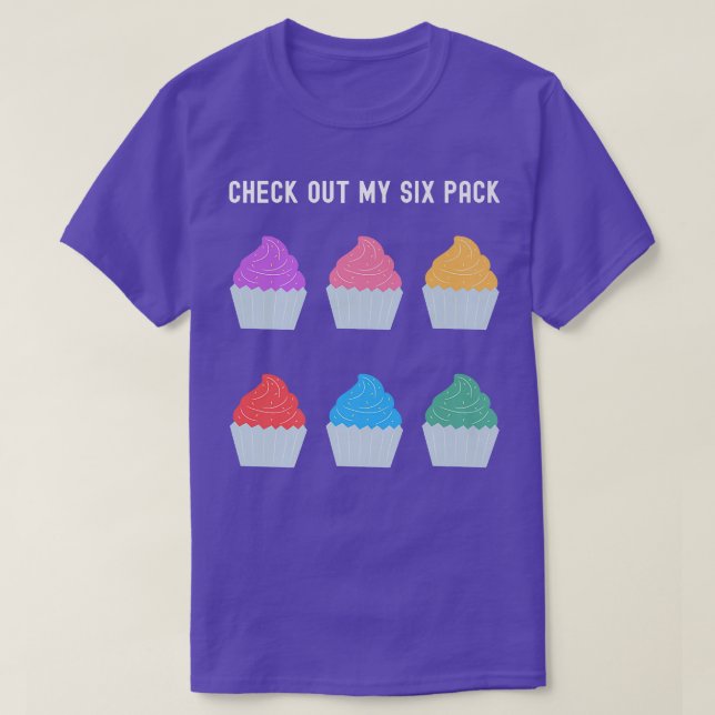 Cupcakes Si Pack Foodie Dessert Baking Fitness Sar T-Shirt (Design Front)