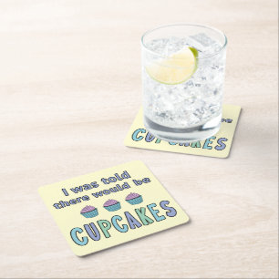 Cupcakes Square Paper Coaster