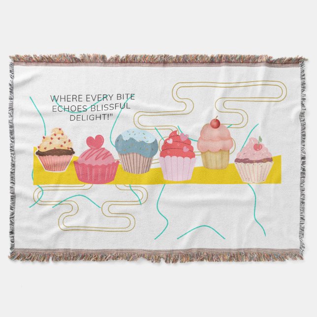 CUPCAKES THROW BLANKET (Front)